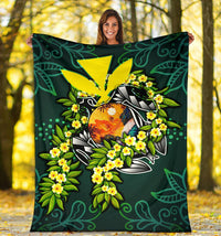 Polynesian Hawaii Premium Blanket - Ti Leaf Lei Turtle - Polynesian Pride