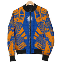 Marshall Islands Men Bomber Jackets - Polynesian Tattoo Flag - Polynesian Pride
