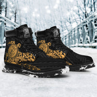 American Samoa Polynesian Boots (All - Season) - Polynesian Turtle (Golden) - Polynesian Pride