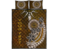 American Samoa Custom Personalised Quilt Bed Sets - Polynesian Boar Tusk - Polynesian Pride