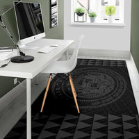 Kakau Seal Of Hawaii Polynesian - Grey Rug - Polynesian Pride