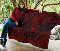 Yap Premium Quilt - Yap Flag Polynesian Chief Red Version - Polynesian Pride