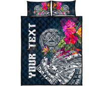 American Samoa Custom Personalised Quilt Bed Set - Summer Vibes - Polynesian Pride