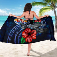 Tahiti Polynesian Sarong - Blue Turtle Hibiscus - Polynesian Pride