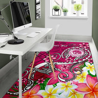 FSM Custom Personalised Area Rug - Turtle Plumeria (PINK) - Polynesian Pride