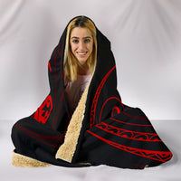 Hawaii Turtle Hooded Blanket - Red - Frida Style - Polynesian Pride