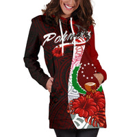 Pohnpei Micronesia Women's Hoodie Dress - Coat Of Arm With Hibiscus - Polynesian Pride