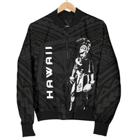 Hawaii Helmet Polynesian Kanaka Warrior Women's Bomber Jacket - Polynesian Pride