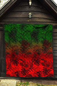 Polynesian Premium Quiit - Red Hibiscus Patterns - Polynesian Pride