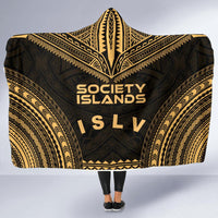 Society Islands Polynesian Chief Hooded Blanket - Gold Version - Polynesian Pride