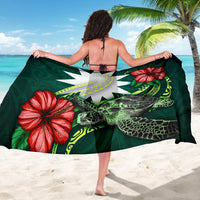 Nauru Polynesian Sarong - Green Turtle Hibiscus - Polynesian Pride