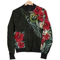 Cook Islands Hibiscus Women's Bomber Jacket - Polynesian Pride
