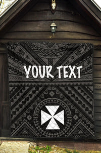 Wallis and Futuna Personalised Premium Quilts - Wallis and Futuna Seal With Polynesian Tattoo Style - Polynesian Pride