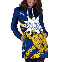 Nauru Rugby Women Hoodie Dress Version Turtle Polynesian - Polynesian Pride