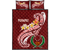 Pohnpei Quilt Bed Set - Pohnpei Seal Polynesian Patterns Plumeria - Polynesian Pride