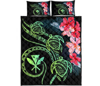 Hawaii Turtle Polynesian Tropical Quilt Bed Set - Cora Style Yellow Yellow - Polynesian Pride