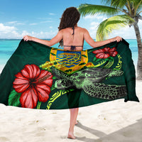 Tuvalu Polynesian Sarong - Green Turtle Hibiscus - Polynesian Pride