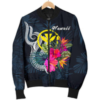 Hawaii Polynesian Men's Bomber Jacket - Tropical Flower - Polynesian Pride