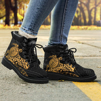 American Samoa Polynesian Boots (All - Season) - Polynesian Turtle (Golden) - Polynesian Pride