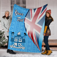 Fiji Custom Personalised Premium Blanket - Fiji Flag - Polynesian Pride
