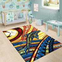 Wallis and Futuna Area Rug - Dolphin Surfing - Polynesian Pride