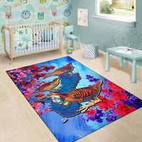 Guam Area Rug - KoKo Bird With Map - Polynesian Pride