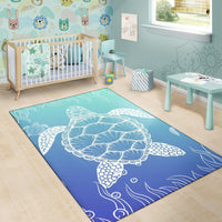 Turtle Gardiant Background Area Rug AH - Polynesian Pride