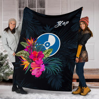 Yap Polynesian Premium Blanket - Tropical Flower - Polynesian Pride