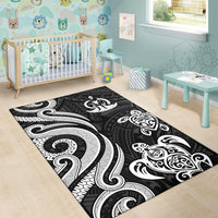 Wallis and Futuna Area Rug - White Tentacle Turtle - Polynesian Pride