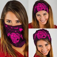 Hawaii Map Polynesian Turtle Bandana 3 - Pack - AH - Pink - Polynesian Pride