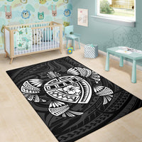 Hawaiian Map Turtle Ohana Hibiscus Kakau Polynesian Rug AH - Polynesian Pride