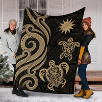 Nauru Premium Blanket - Gold Tentacle Turtle - Polynesian Pride