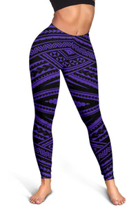 Polynesian Tatau Violet Hawaii Women's Leggings AH - Polynesian Pride