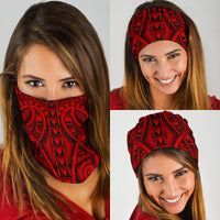 Hawaii Polynesian Tattoo Bandana 3 - Pack - Red - Polynesian Pride