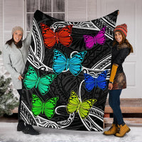 Hawaii Polynesian Butterflies Premium Blanket - Polynesian Pride