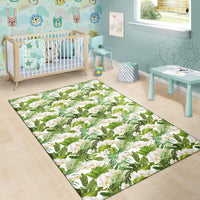 Tropical Plumeria White Rug - Polynesian Pride