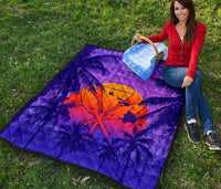 Hawaii Summer Sunset Kanaka Kakau Premium Quilt - Polynesian Pride