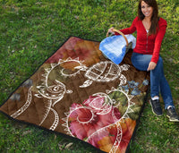 Hawaii Turtle Polynesian Premium Quilt - Herd Style - Polynesian Pride