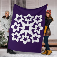 Hawaiian Premium Blanket Royal Pattern - Purple - A1 Style - Polynesian Pride