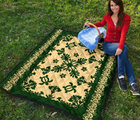 Hawaii Premium Quilt - Hawaiian Quilt Turtle Dance Sea Pattern - Polynesian Pride