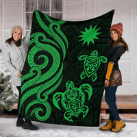 Nauru Premium Blanket - Green Tentacle Turtle - Polynesian Pride