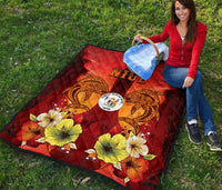 Niue Premium Quilt - Tribal Tuna Fish - Polynesian Pride