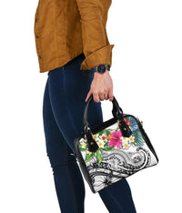Polynesian Hawaii Shoulder Handbag - Summer Plumeria (White) - Polynesian Pride