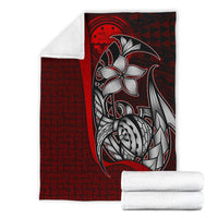 Federated States of Micronesia Premium Blanket Red - Turtle With Hook - Polynesian Pride