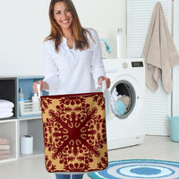 Hawaiian Quilt Vintage Laundry Basket AH - Polynesian Pride