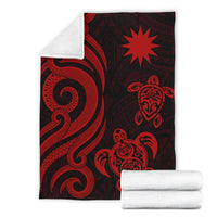 Nauru Premium Blanket - Red Tentacle Turtle - Polynesian Pride