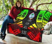 Guam Premium Quilt - Polynesian Tattoo Reggae - Polynesian Pride