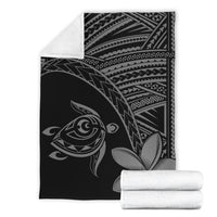 Hawaii Premium Blanket - Hawaii Turtle Plumeria Grey - Polynesian Pride