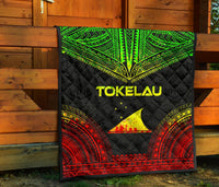 Tokelau Premium Quilt - Tokelau Flag Polynesian Chief Reggae Version - Polynesian Pride