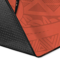 Polynesian Turtle Area Rug - Tribal Tattoo with Hibiscus Coral - Polynesian Pride